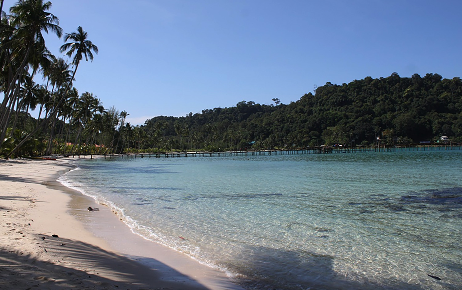 Koh Larn island near Pattaya Thailand clear turquoise water and white sandy beach tropical scenery